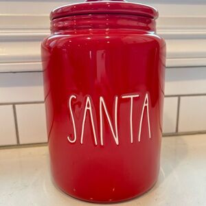 Red SANTA Rae Dunn Holiday Canister